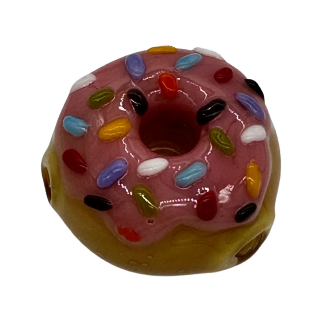 KGB Glass Donut Pipe Micro Strawberry Sprinkles - Image 4