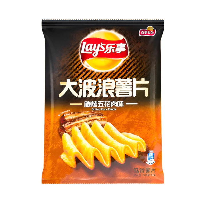 Lay's Chips Wavy Grilled Pork 70g (CHINA)
