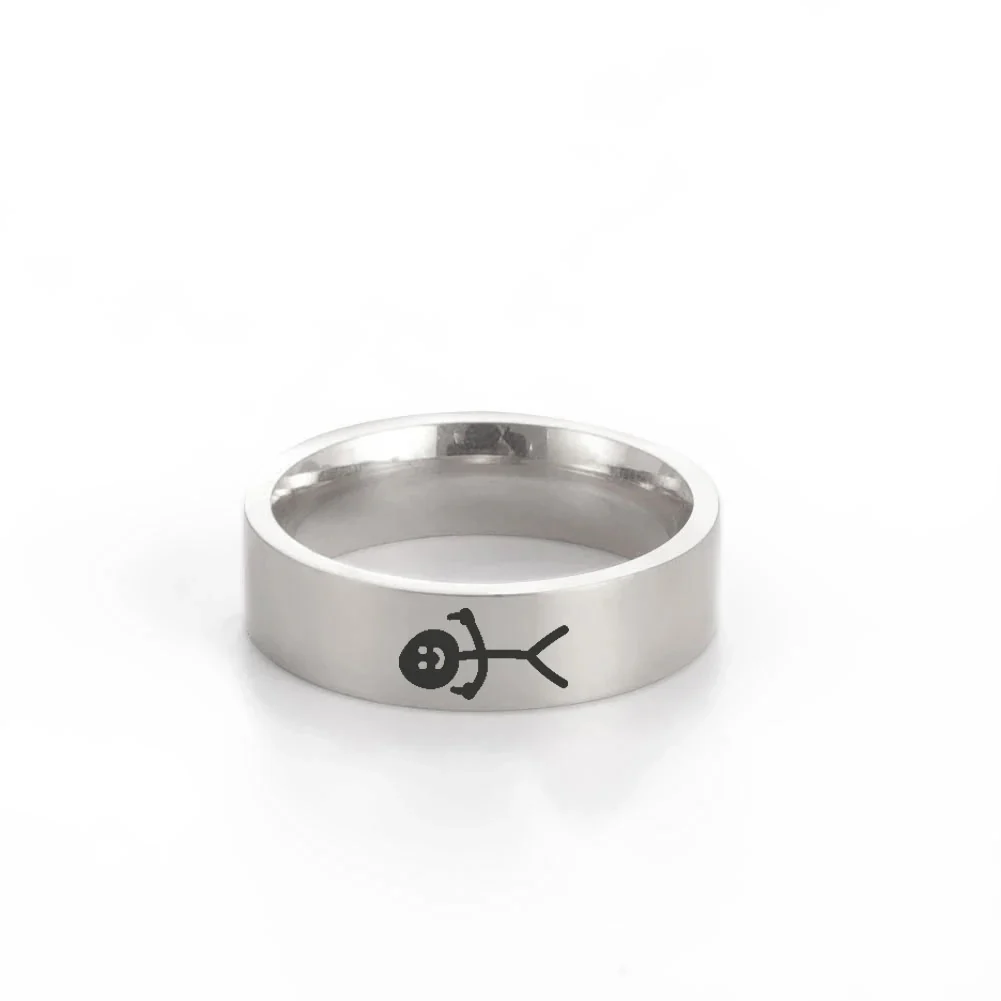 Engravable Titanium Middle Finger Rings - Image 11