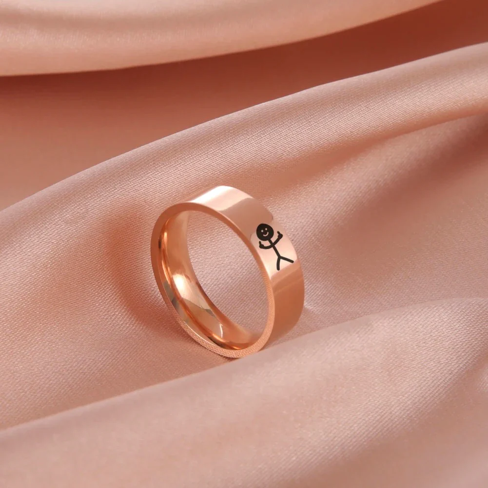 Engravable Titanium Middle Finger Rings - Image 25