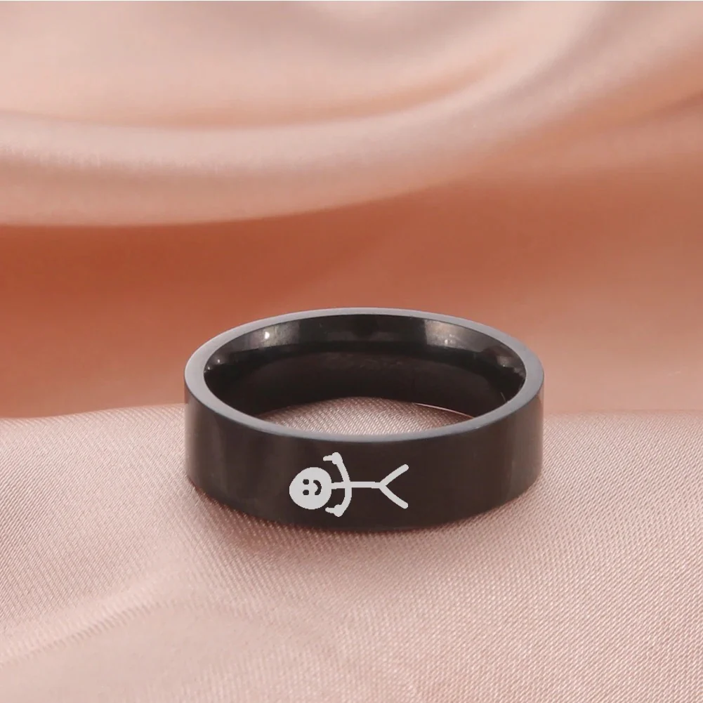 Engravable Titanium Middle Finger Rings - Image 7